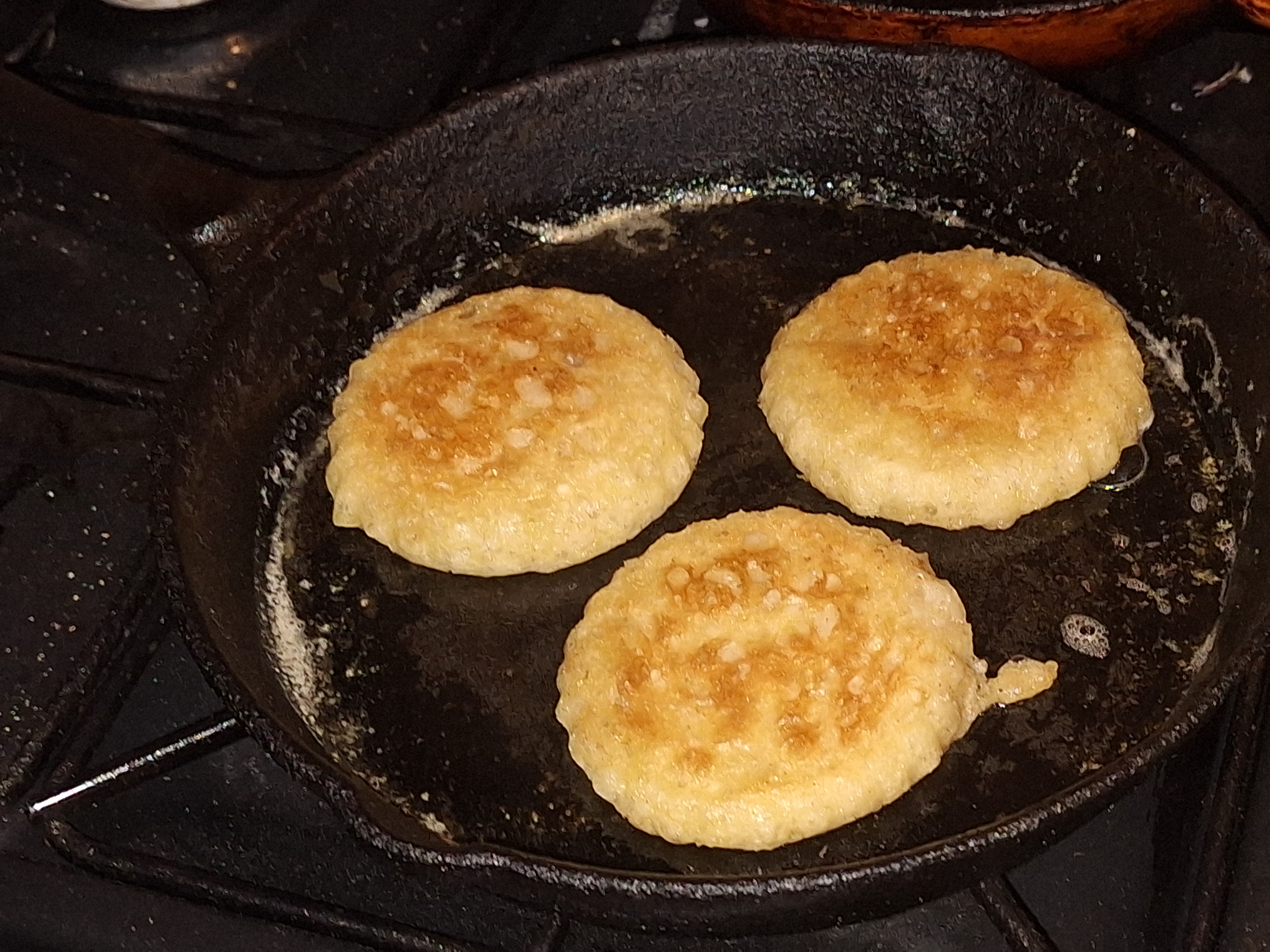 crumpets frying